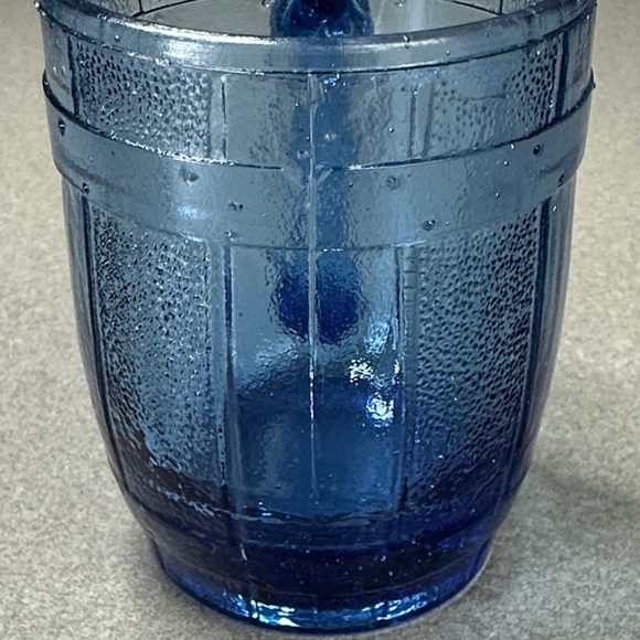 Deep Blue Glass Mug/ toothpick holder/ shotglass - Picture 7 of 10